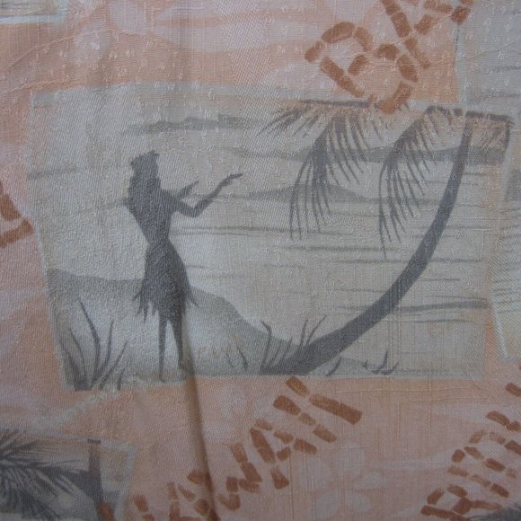 Bahama Bay Men Hawaiian camp shirt p2p 24" L aloha luau tropical silk vtg hula - Picture 8 of 9